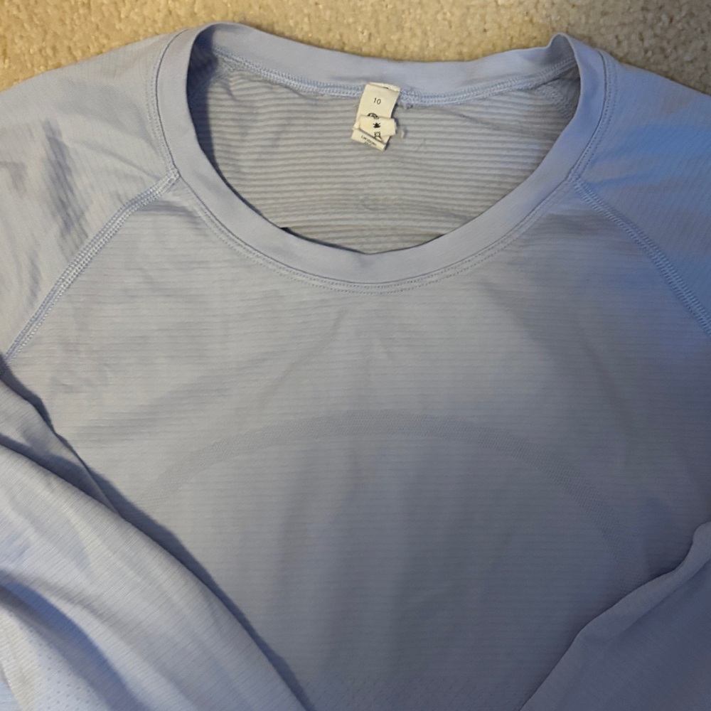 Lululemon Periwinkle Swiftly Tech Long Sleeve “Race Length” - Picture 2 of 9